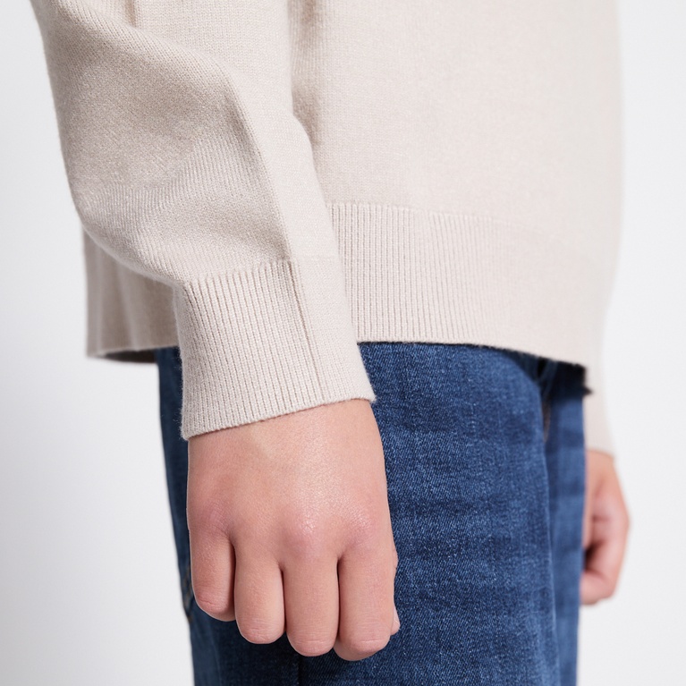 Fine-knit sweater "Ruben star" Beige
